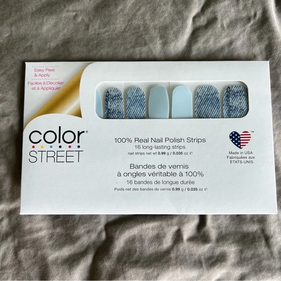 *Retired* Color Street: Blue Jean Baby | Denim Pastel Pale Spring Summer Design - Picture 3 of 13